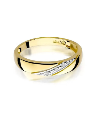 14k Gold Ring with 0.02ct Brilliant Diamond