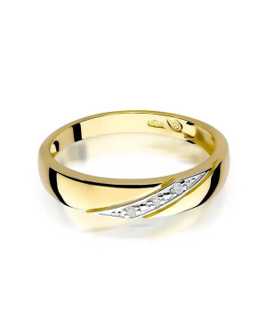 14k Gold Ring with 0.02ct Brilliant Diamond