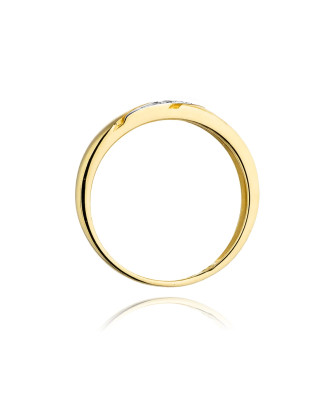 14k Gold Ring with 0.02ct Brilliant Diamond