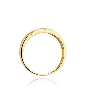 14k Gold Ring with 0.02ct Brilliant Diamond