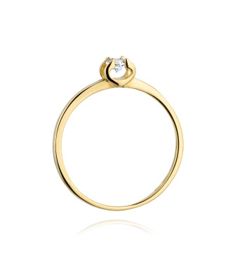 14k Gold Ring with 0.23ct Brilliant Diamond