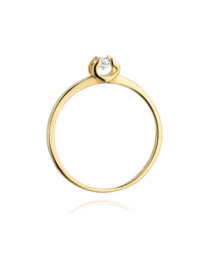 14k Gold Ring with 0.23ct Brilliant Diamond