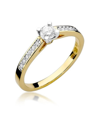 14k Gold Ring with 0.36ct Brilliant Diamond