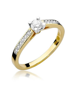 14k Gold Ring with 0.36ct Brilliant Diamond
