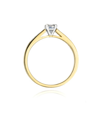 Złoty Pierścionek 14k z diamentem brylant 0,36ct