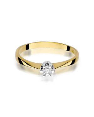 14k Gold Ring with 0.10ct Brilliant Diamond