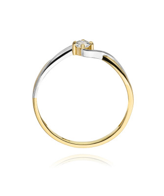 14k Gold Ring with 0.08ct Brilliant Diamond