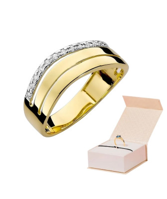 14k Gold Ring with 0.09ct Brilliant Diamond