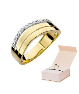 14k Gold Ring with 0.09ct Brilliant Diamond