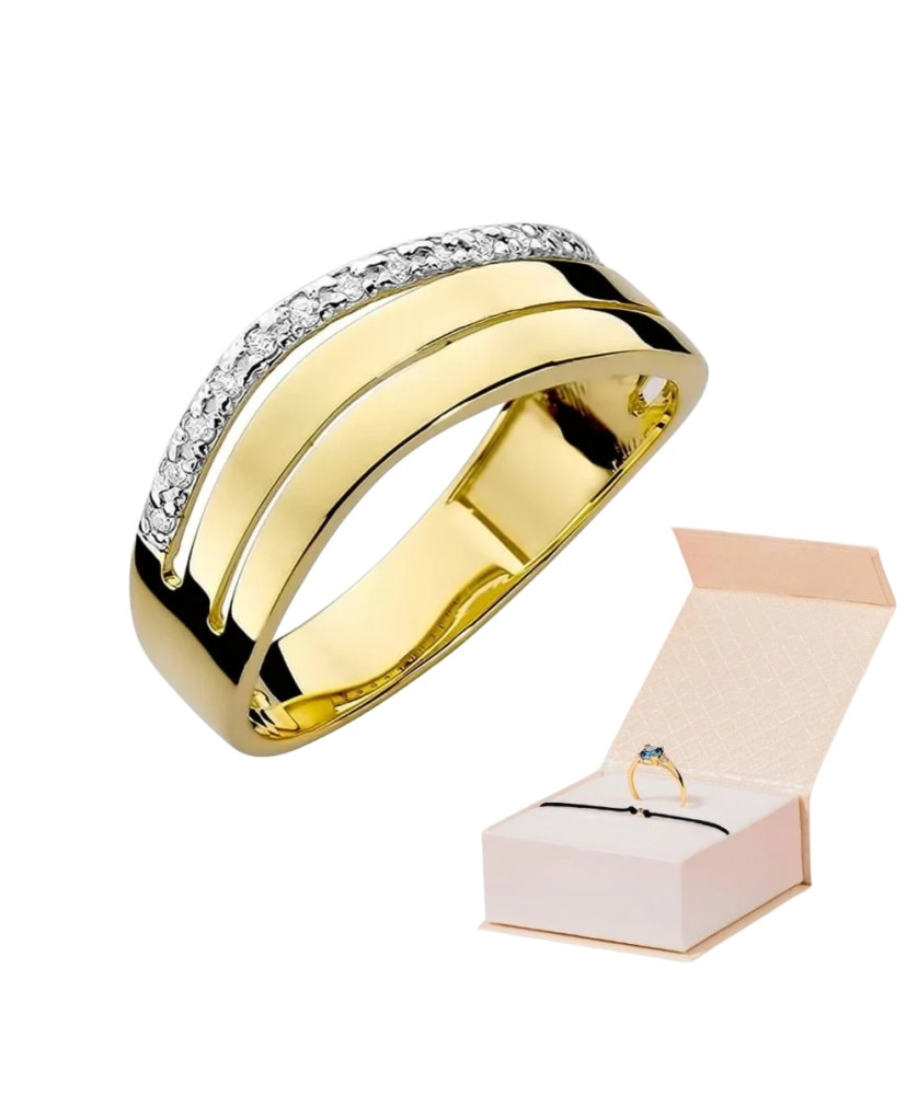 14k Gold Ring with 0.09ct Brilliant Diamond