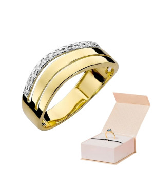 14k Gold Ring with 0.09ct Brilliant Diamond