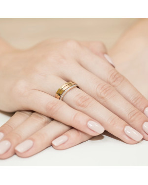 14k Gold Ring with 0.09ct Brilliant Diamond