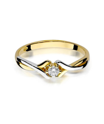 14k Gold Ring with 0.08ct Brilliant Diamond
