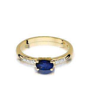 Złoty Pierścionek 14k z diamentem szafir 0,70ct