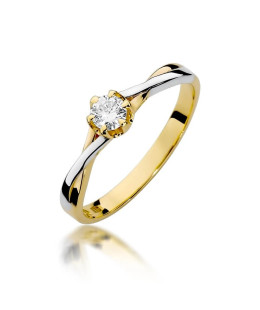 14k Gold Ring with 0.23ct Brilliant Diamond