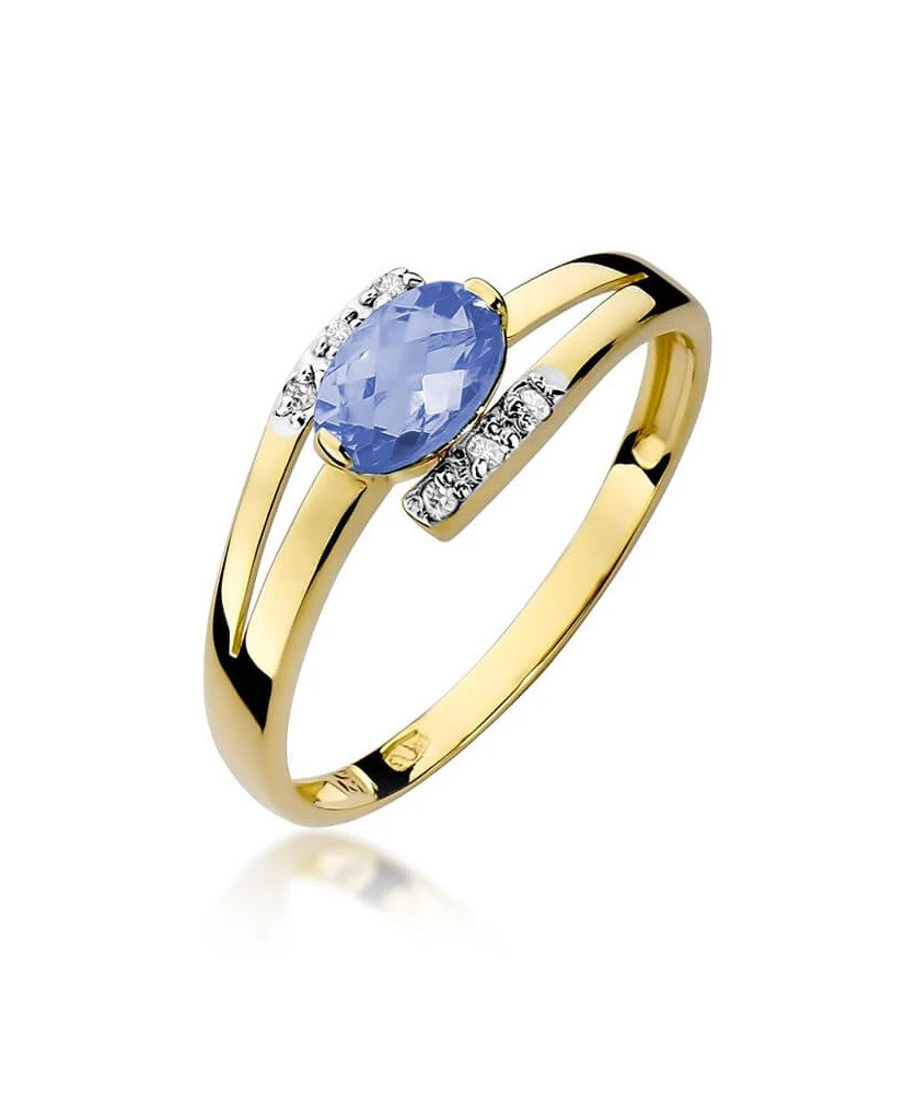 14k Gold Ring with Tanzanite Diamond 0.40ct