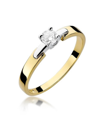 14k Gold Ring with 0.20ct Brilliant Diamond