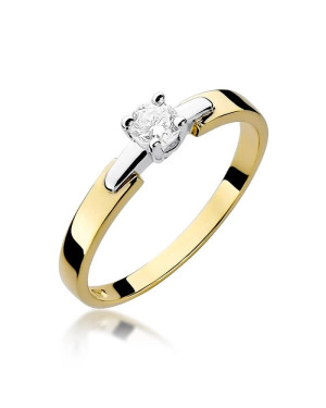 14k Gold Ring with 0.20ct Brilliant Diamond