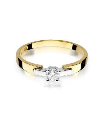 14k Gold Ring with 0.20ct Brilliant Diamond