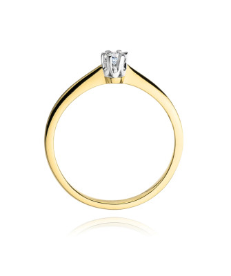 14k Gold Ring with 0.10ct Brilliant Diamond