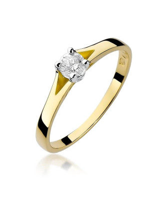 14k Gold Ring with 0.20ct Brilliant Diamond