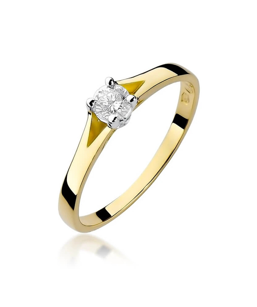 14k Gold Ring with 0.20ct Brilliant Diamond