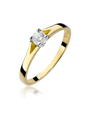 14k Gold Ring with 0.20ct Brilliant Diamond