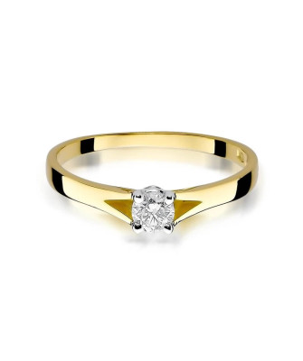 14k Gold Ring with 0.20ct Brilliant Diamond