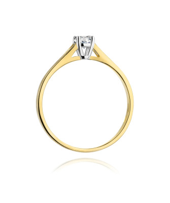 14k Gold Ring with 0.20ct Brilliant Diamond