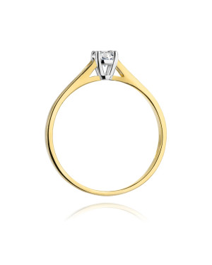 14k Gold Ring with 0.20ct Brilliant Diamond