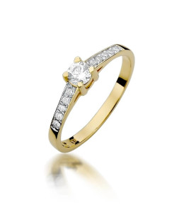 14k Gold Ring with 0.30ct Brilliant Diamond