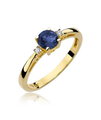 14k Gold Ring with 0.50ct Sapphire Diamond