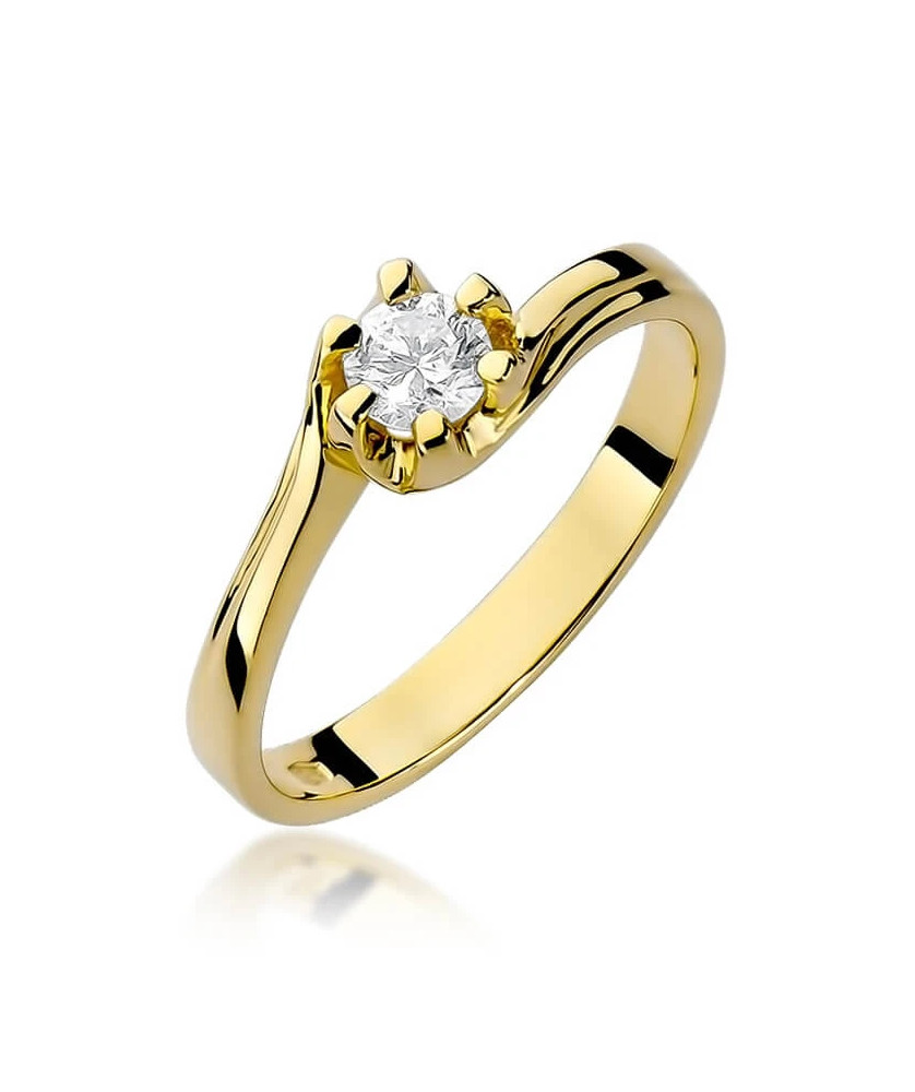 14k Gold Ring with 0.30ct Brilliant Diamond