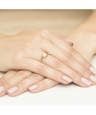 14k Gold Ring with 0.30ct Brilliant Diamond