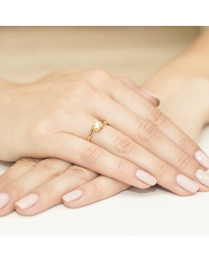 14k Gold Ring with 0.30ct Brilliant Diamond