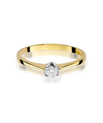 14k Gold Ring with 0.10ct Brilliant Diamond