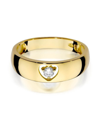 14k Gold Ring with 0.10ct Brilliant Diamond