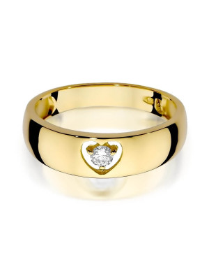 14k Gold Ring with 0.10ct Brilliant Diamond