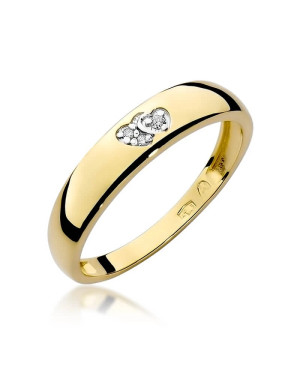 14k Gold Ring with 0.02ct Brilliant Diamond