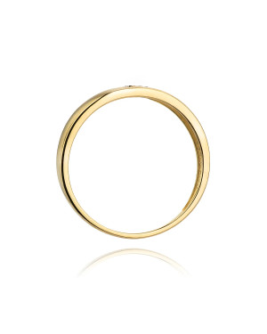 14k Gold Ring with 0.02ct Brilliant Diamond