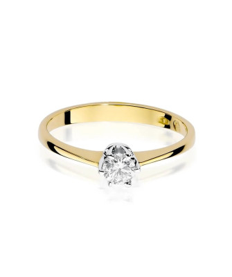 14k Gold Ring with 0.20ct Brilliant Diamond