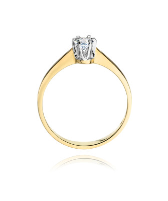 14k Gold Ring with 0.20ct Brilliant Diamond
