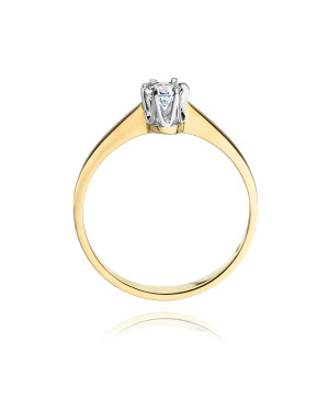 14k Gold Ring with 0.20ct Brilliant Diamond