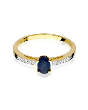 14k Gold Ring with 0.70ct Sapphire Diamond