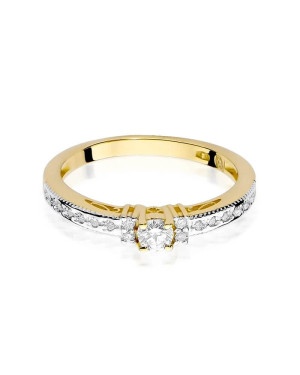 14k Gold Ring with 0.24ct Brilliant Diamond