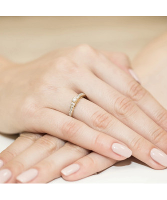 14k Gold Ring with 0.24ct Brilliant Diamond