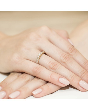 14k Gold Ring with 0.24ct Brilliant Diamond