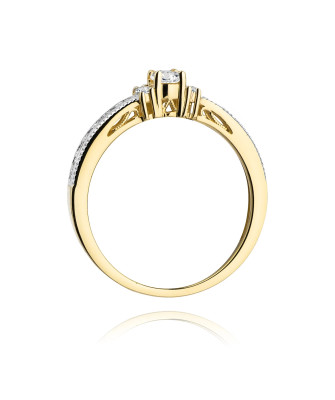 14k Gold Ring with 0.24ct Brilliant Diamond