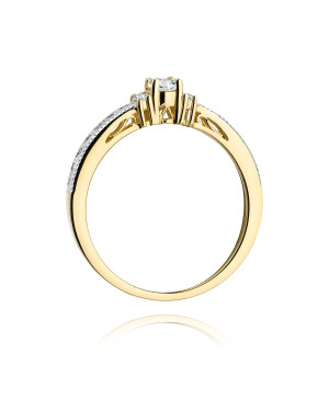 14k Gold Ring with 0.24ct Brilliant Diamond