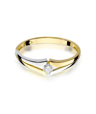 14k Gold Ring with 0.08ct Brilliant Diamond